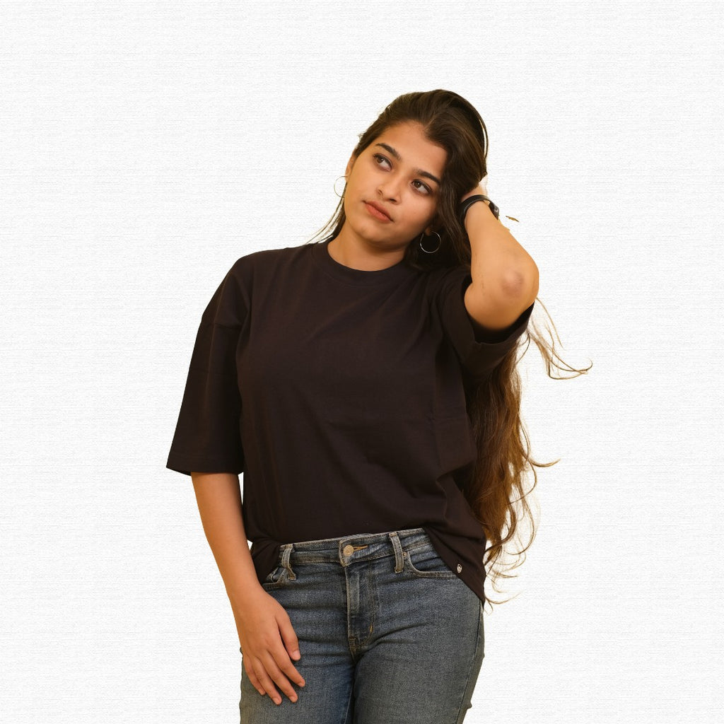 Deep Blue  – Oversized Drop Shoulder Tee