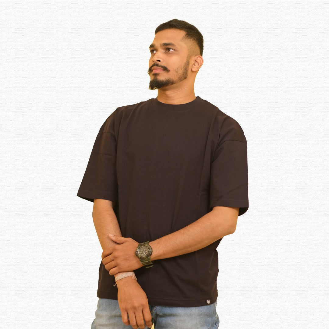 Midnight Black  – Oversized Drop Shoulder Tee