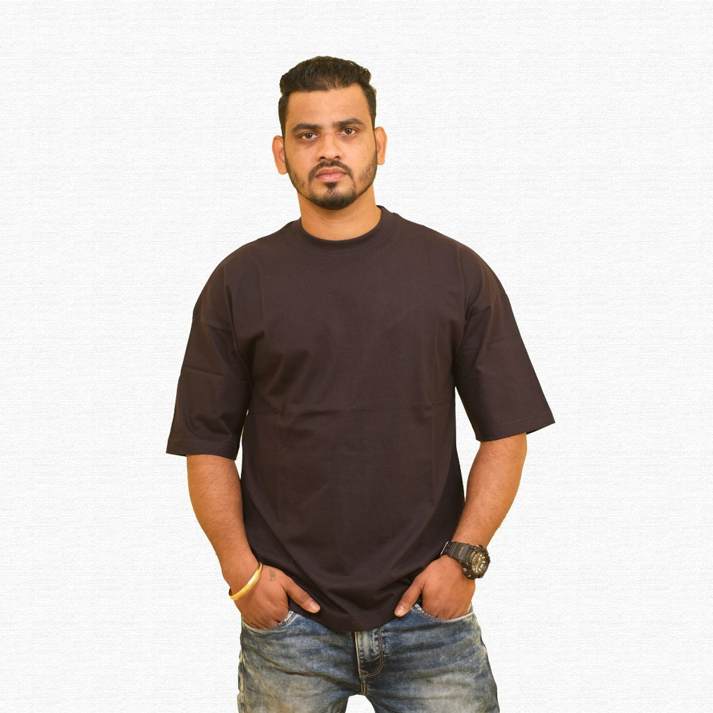 Deep Blue  – Oversized Drop Shoulder Tee